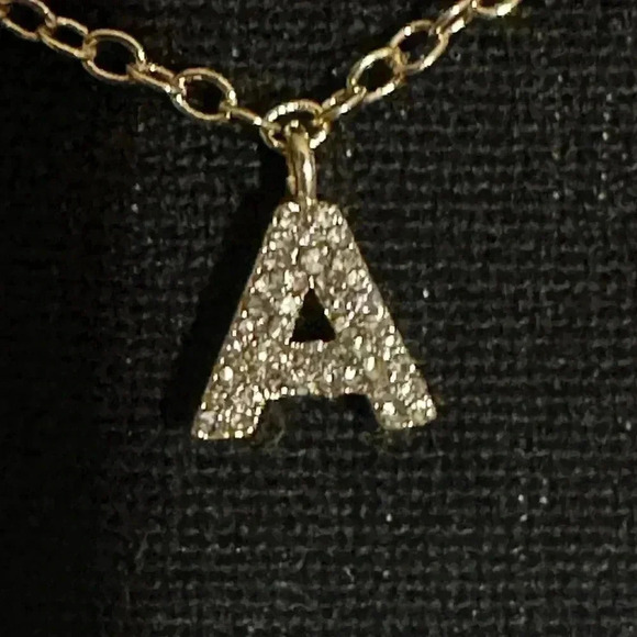 Gold plated Baublebar A initial Necklace - Picture 2 of 4